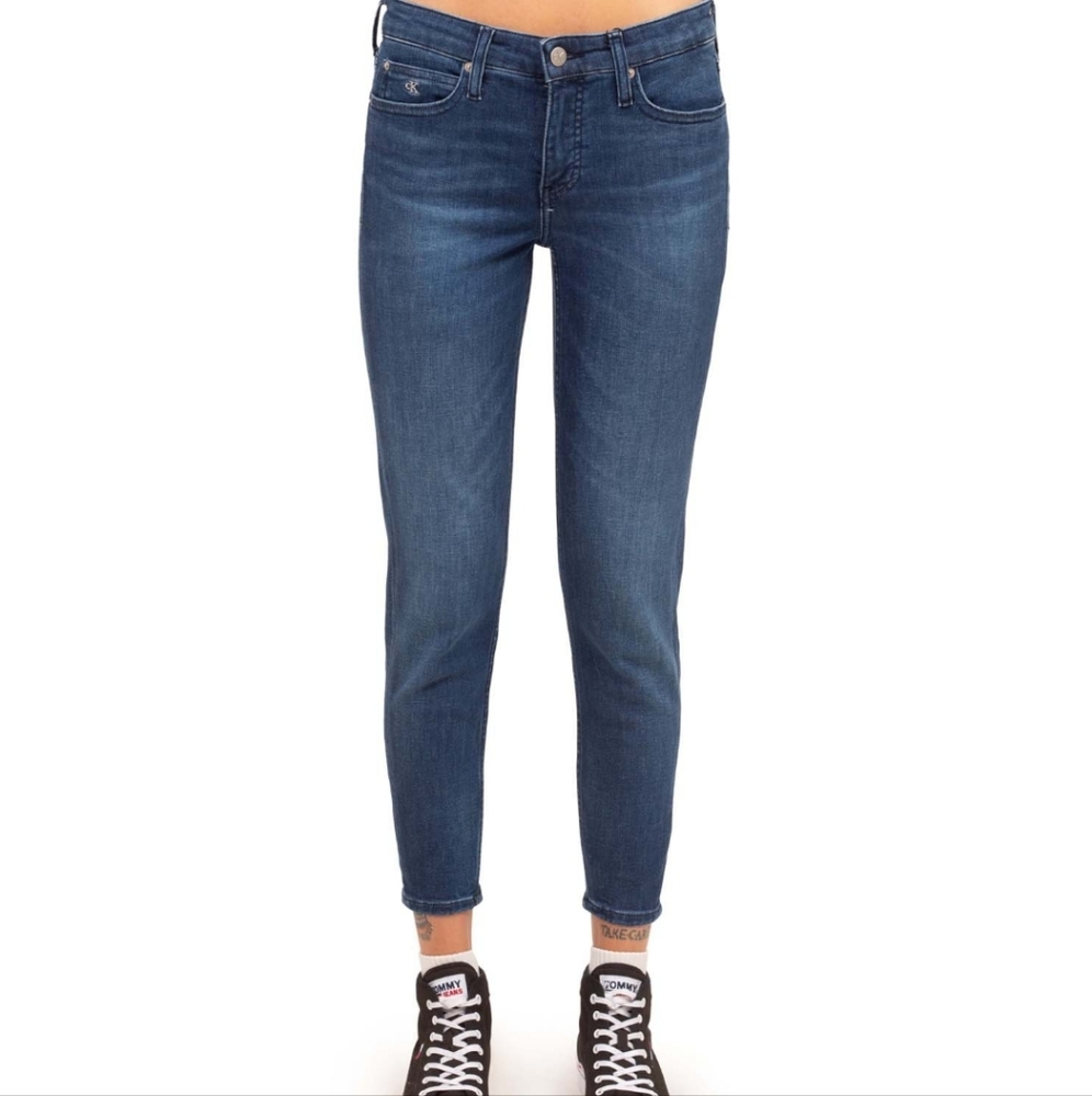 Calvin Klein Womens Mid Rise Skinny Jeans Indigo size 4